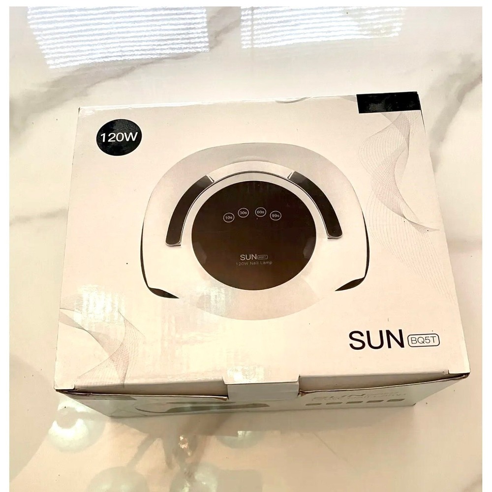 SUN BQ5T 120W UV LED Nail Lamp For Drying Gel Polish LCD Display